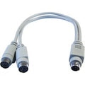 0.25m PS/2 1x M to 2x F Splitter Cable