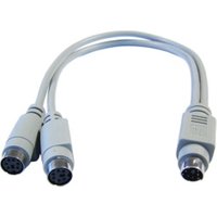 0.25m PS/2 1x M to 2x F Splitter Cable