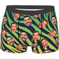 Novelty Personalized Custom Face Photo Boxers Briefs Men's Stretch Underwear Valentine's Day Birthday Gift For Husband Boyfriend