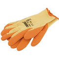 Draper Orange Heavy Duty Latex Coated Work Gloves Yellow / Orange L