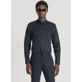 CAMICIA SUPER SLIM FIT “MILANO” IN FRESCO POPELINE DI COTONE MISTO STRETCH