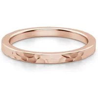 Alianza Martillada Flat 2 MM Oro Rosa 585 (14K)