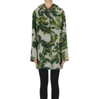 Printed jacquard fabric montgomery coat
