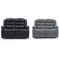 Malaga 2-Seater Recliner Sofa - Black or Grey | Wowcher