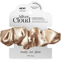 Silver Cloud Satin Oversized Caramel Scrunchie