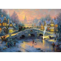 Schmidt Spiele Puzzle Thomas Kinkade: Winterliches Dorf  - 1000 Teile