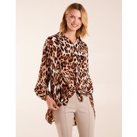 Leopard Print Blouse - S/M / STONE