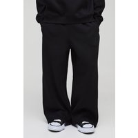 Pantalón Deportivo Básico De Pernera Súper Ancha De 330G/M², Negro