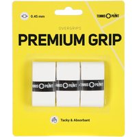 Tennis-Point Premium Grip Verpakking 3 Stuks-Wit