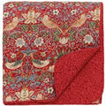 William Morris Bedding, Strawberry Thief Bedspread, Crimson