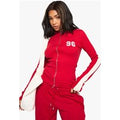 Top De Canalé Encogido Con Cremallera, Rojo