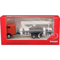 Peterbilt COE Boom Lift Picker Truck Orange 1/87 (HO) Plastic Model Car by Promotex