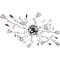 Firstlight 8362CH Cindy 10 Light Flush Ceiling Light with Glass Shades