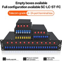 BYXGD Telecom Grade 4/8/12/24 Port Fiber Optic Terminal Box SC/LC/ST/FC Empty & Fully Configured Rack Mount Fiber Patch Panel