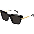 Bottega Veneta Femme Bottega Veneta BV1242S 001 Lunettes de soleil Acétate Noir Gris Papillon