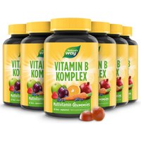 Vitamin B Komplex Multivitamin Gummies I alle B-Vitamine mit 12 µg Vitamin B12 I Mango-Geschmack I vegetarisch I 60 Stk