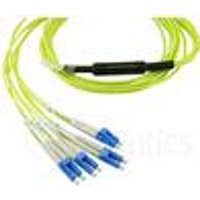 Kompatibles Alcatel-Nokia 3HE13897AA-7.5 BlueOptics LWL Breakout Patchkabel, MPO/APC, 4xDuplex LC/UPC, 7.5 Meter, Singlemode E9/125µm, G.657.A1, Markenfaser, 3.0mm LSZH gelb, 8 Kerne und MPO Stecker ohne Pins, inkl. Messprotokoll (3HE13897AA-7.5-BO)