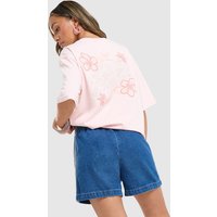 adidas Originals T-shirt boyfriend Floral Stitch - Rose, Rose