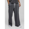 Pantalón Deportivo De Pernera Súper Ancha Con Costuras Visibles, Gris