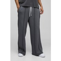 Pantalón Deportivo De Pernera Súper Ancha Con Costuras Visibles, Gris