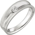 Damen Ring 950 Platin matt 1 Diamant Brillant 0 13ct. Platinring-54