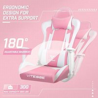 Ergonomic Gaming Chair For Teens, 330 Lbs PC Computer Gamer Chair Adults, Racing Gaming Office Chair, Silla Gamer Height Adjust