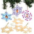 Snowflake Wooden Photo Decorations (Pack of 8) Christmas Crafts