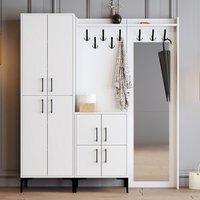 Bergen Wooden Hallway Furniture with Mirror in White