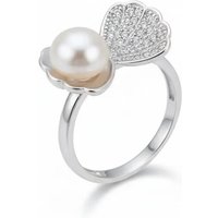 Silver Shell Pearl Ring
