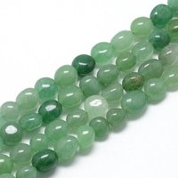 Verde naturale perline avventurina fili, pepite, 8-15x7-12x4-12mm, Foro: 1 mm, circa 30-45pcs/filo, 15.7 pollice