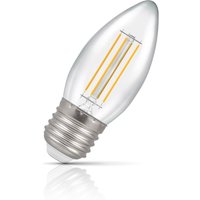 Crompton Candle LED Light Bulb E27 4.2W (40W Eqv) Dimmable Warm White Clear Filament Screw