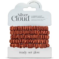 Silver Cloud Skinny Hair Scrunchie  Auburn 5 Pack