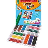 Kleurpotloden BicKids Evolution ecolutions assorti schoolbox à 144 stuks