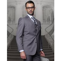 Statement Big & Tall Mens 100% Wool 3 Piece Fashion Suit