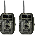 2-tlg. Wildkamera Wlan Fotofalle Jagdkamera Wildtierkamera 64MP 1296P 0,1s Schnelle Trigger Geschwindigkeit Nachtsicht Bewegungsmelder 110°PIR IP66 Wasserdichter | A280W Grün