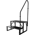 2 Step Ladder for Campervan/Caravan/ RV/ Hot Tub/ Pool with Handrail