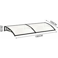Black Outdoor Curved Shielded Rain Shelter