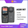 AGM M7 Rugged Feature phone 2+16G Volte Android Waterproof Touch Screen 2500mAh with English Russian keyboard