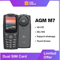 AGM M7 Rugged Feature phone 2+16G Volte Android Waterproof Touch Screen 2500mAh with English Russian keyboard