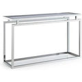 Casa Padrino Konsole Silber / Schwarz 150 x 40 x H. 78 cm - Luxus Wohnzimmer Konsolentisch