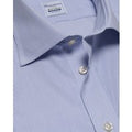Camicia non iron azzurra a righe sottili fitted anversa anversa francese