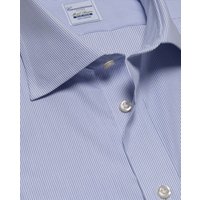 Camicia non iron azzurra a righe sottili fitted anversa anversa francese