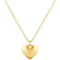 Fortune 18ct Yellow Gold Plain Heart Pendant