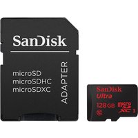 SanDisk Ultra 128 GB MicroSDXC UHS-I Memory Card with SD Adapter