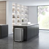 X Cube Kitchen Bin, 45L By EKO | Colour Option: Stainless Steel
