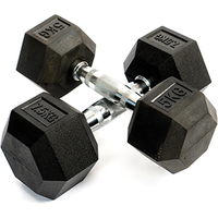 Ironman Rubber Coated Hex 7.5kg Dumbbell Pair