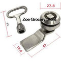 Closet Door Drawer Zinc Alloy Panel Tubular Cam Lock w Square Socket Key