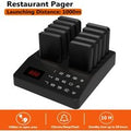 Wireless Restaurant Calling Pager Queue Paging System 10 Receivers Customer Line Calling System for Cafe Dessert Shop Food Truck