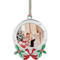 Round Frame with Holly Christmas Tree Decoration