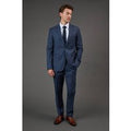 Burton Men's Dark Blue Brushed Slim Fit Suit Trousers | Size: 30S